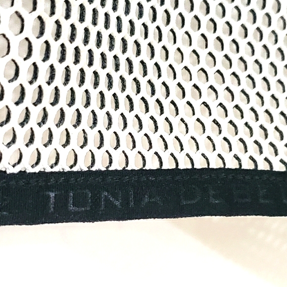 Nwot Tonia Debellis Designer Longsleeve Mesh Hooded Zip Front Jacket - Picture 7 of 16